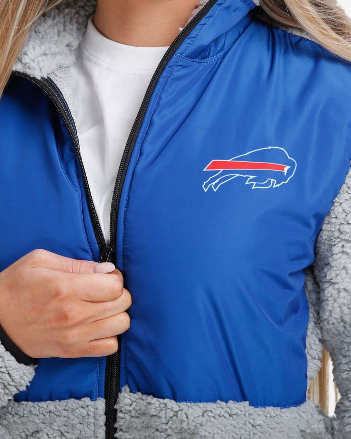 Buffalo Bills Womens Sherpa Soft Zip Up Jacket FOCO - FOCO.com