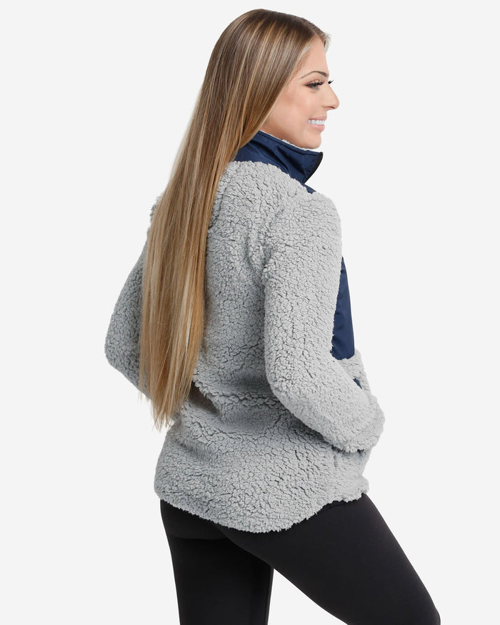 New England Patriots Womens Sherpa Soft Zip Up Jacket FOCO - FOCO.com