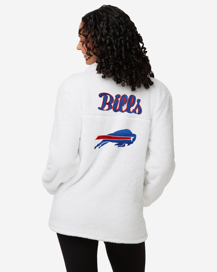 Buffalo Bills Womens White Sherpa Jacket FOCO - FOCO.com