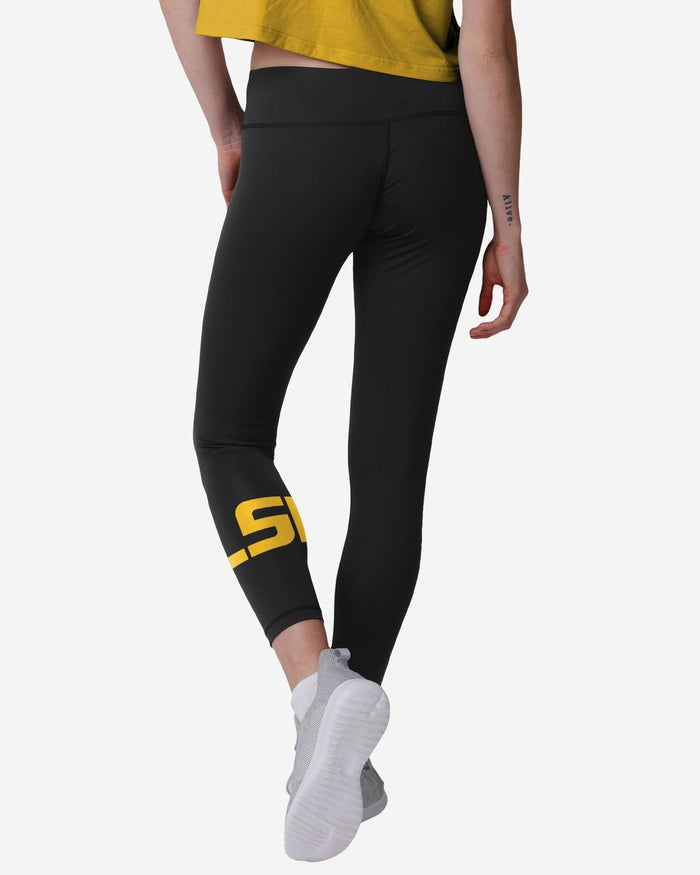 LSU Tigers Womens Calf Logo Black Legging FOCO - FOCO.com