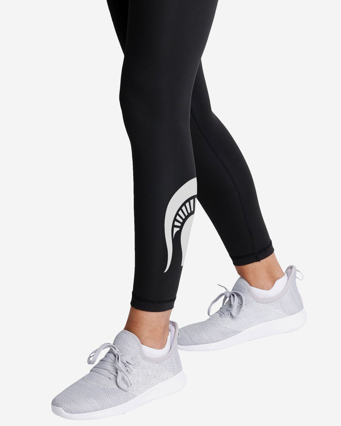 Michigan State Spartans Womens Calf Logo Black Legging FOCO - FOCO.com