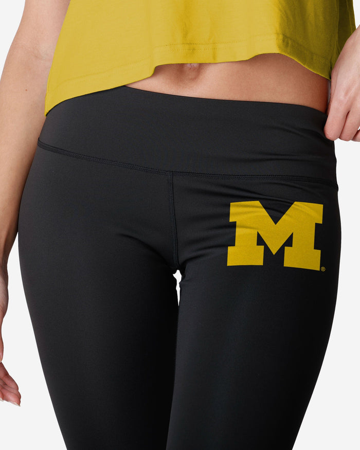 Michigan Wolverines Womens Calf Logo Black Legging FOCO - FOCO.com