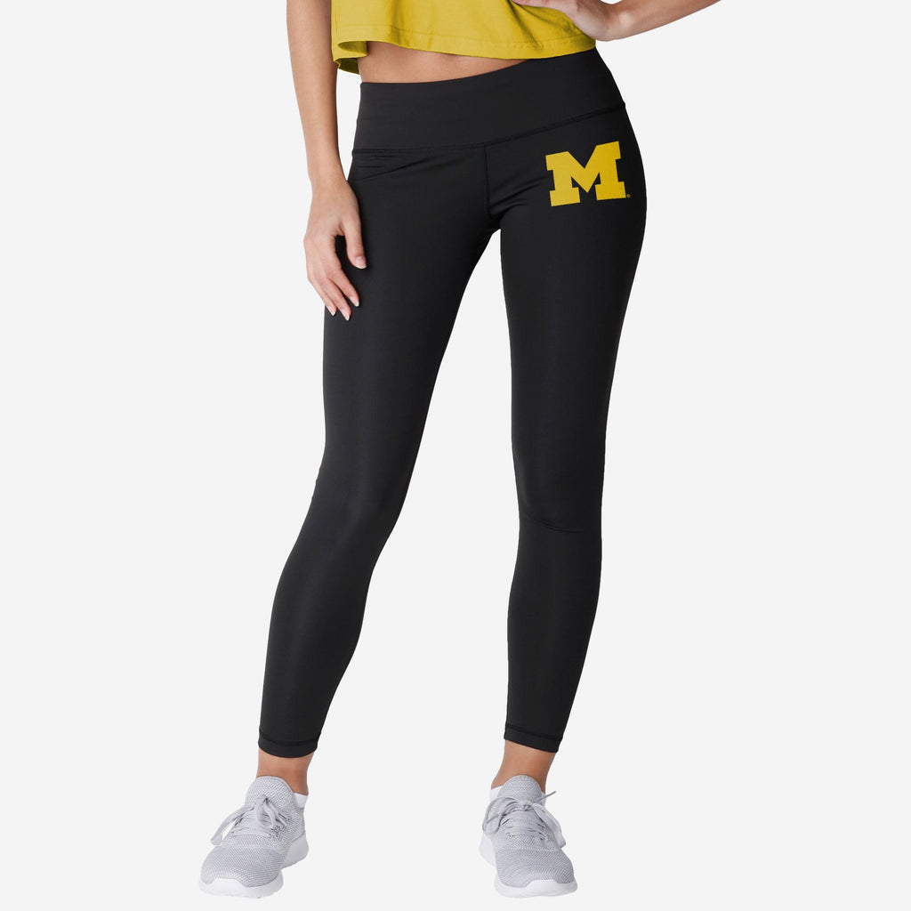 Michigan Wolverines Womens Calf Logo Black Legging FOCO S - FOCO.com