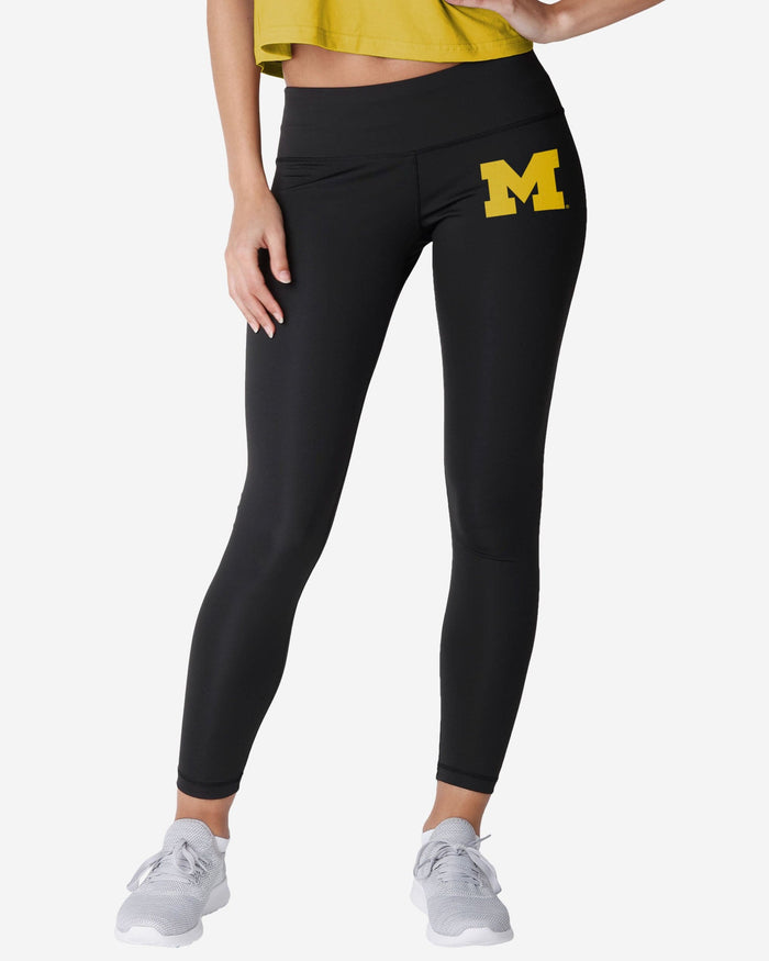 Michigan Wolverines Womens Calf Logo Black Legging FOCO S - FOCO.com