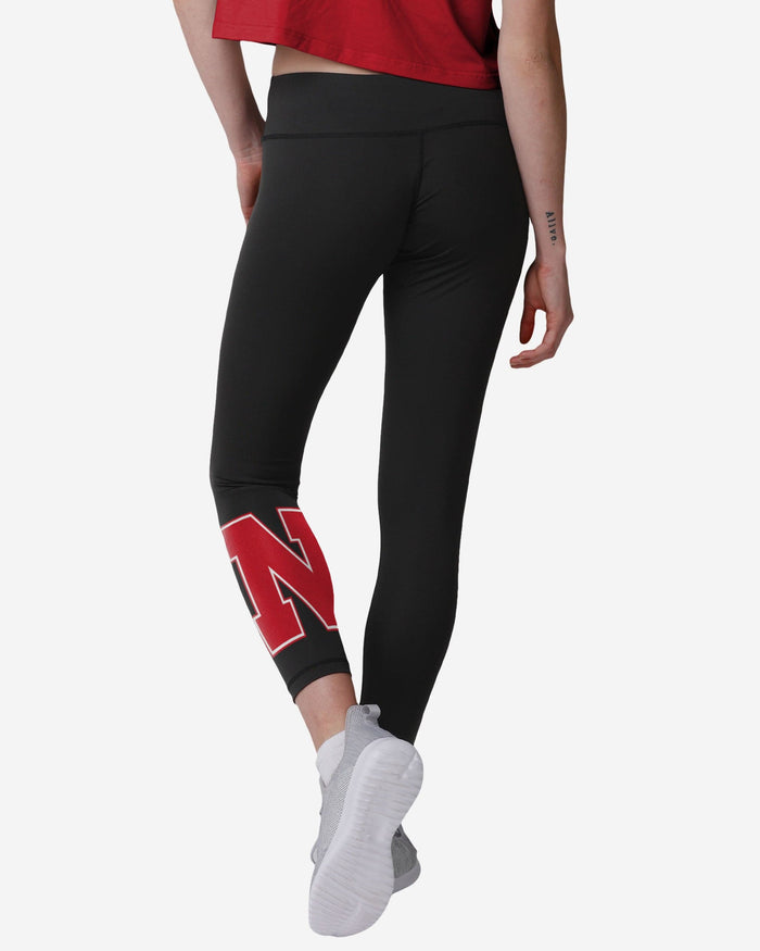 Nebraska Cornhuskers Womens Calf Logo Black Legging FOCO - FOCO.com