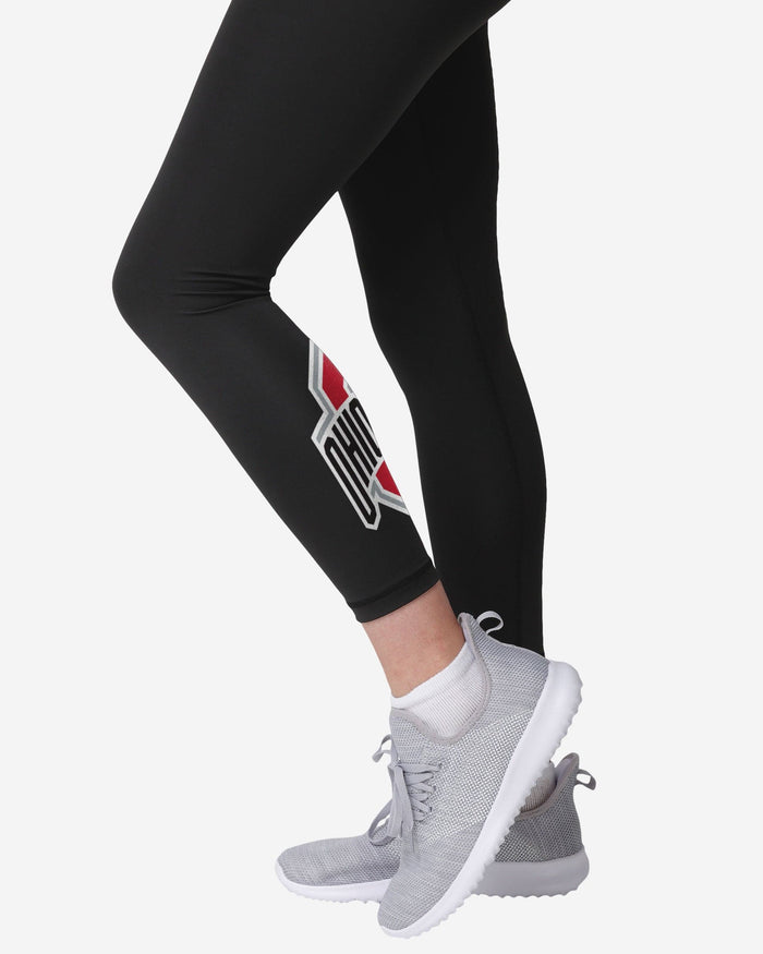 Ohio State Buckeyes Womens Calf Logo Black Legging FOCO - FOCO.com