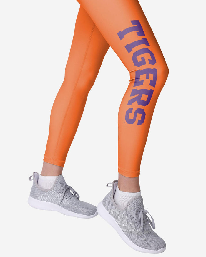 Clemson Tigers Womens Solid Big Wordmark Legging FOCO - FOCO.com