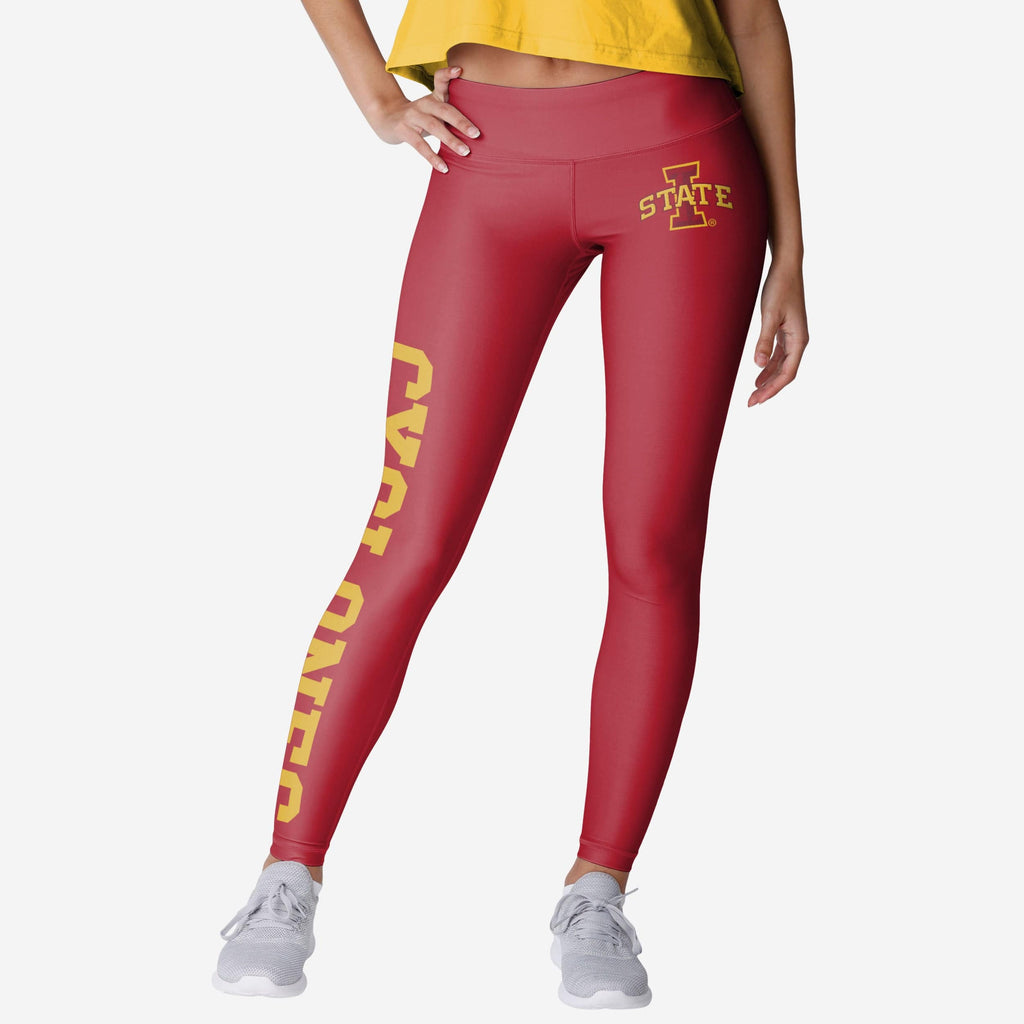 Iowa State Cyclones Womens Solid Big Wordmark Legging FOCO S - FOCO.com