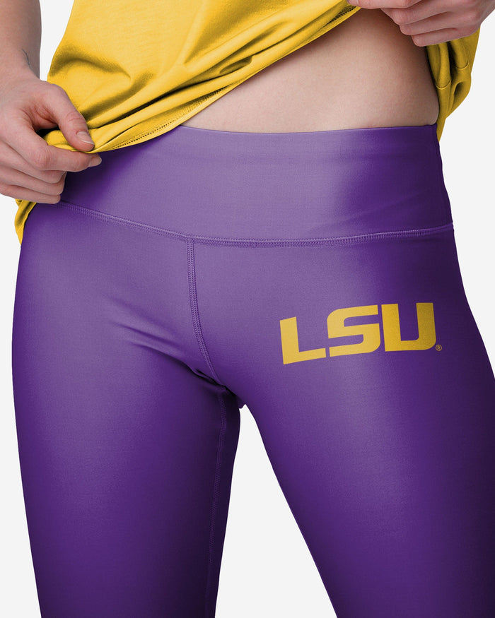 LSU Tigers Womens Solid Big Wordmark Legging FOCO - FOCO.com