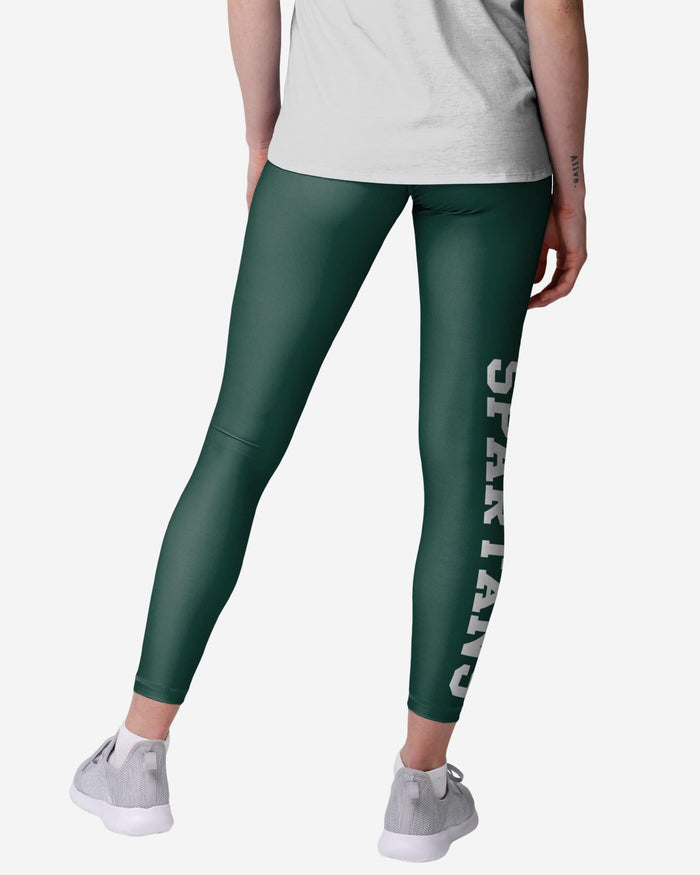 Michigan State Spartans Womens Solid Big Wordmark Legging FOCO - FOCO.com