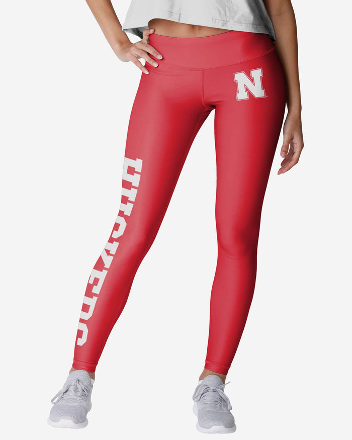 Nebraska Cornhuskers Womens Solid Big Wordmark Legging FOCO S - FOCO.com