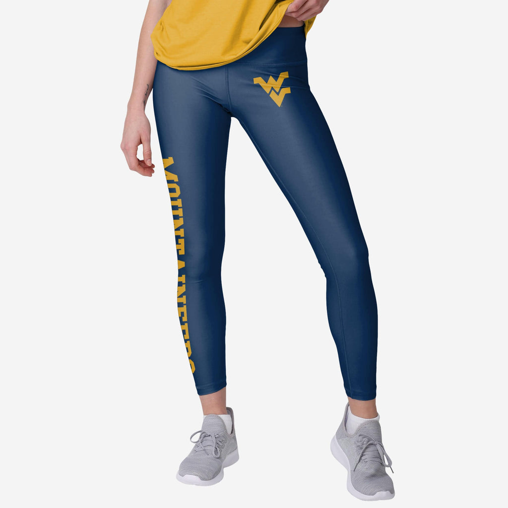 West Virginia Mountaineers Womens Solid Big Wordmark Legging FOCO S - FOCO.com