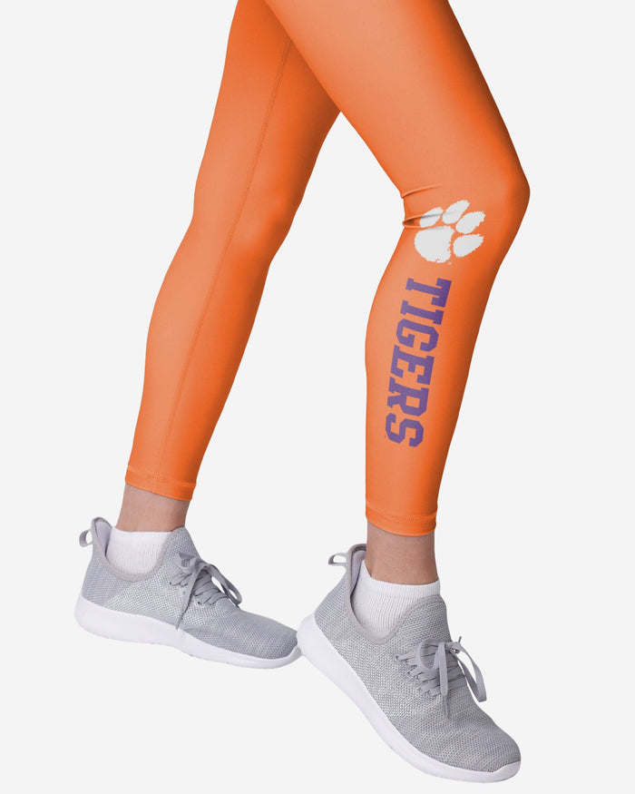 Clemson Tigers Womens Solid Wordmark Legging FOCO - FOCO.com