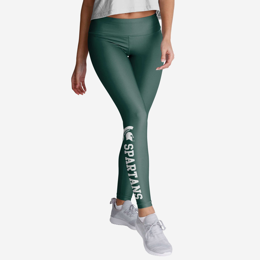 Michigan State Spartans Womens Solid Wordmark Legging FOCO S - FOCO.com