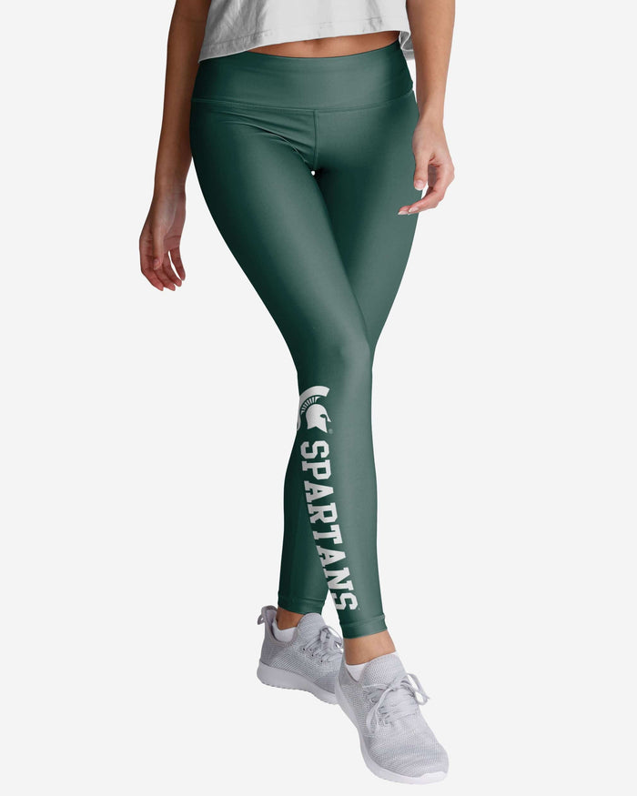 Michigan State Spartans Womens Solid Wordmark Legging FOCO S - FOCO.com