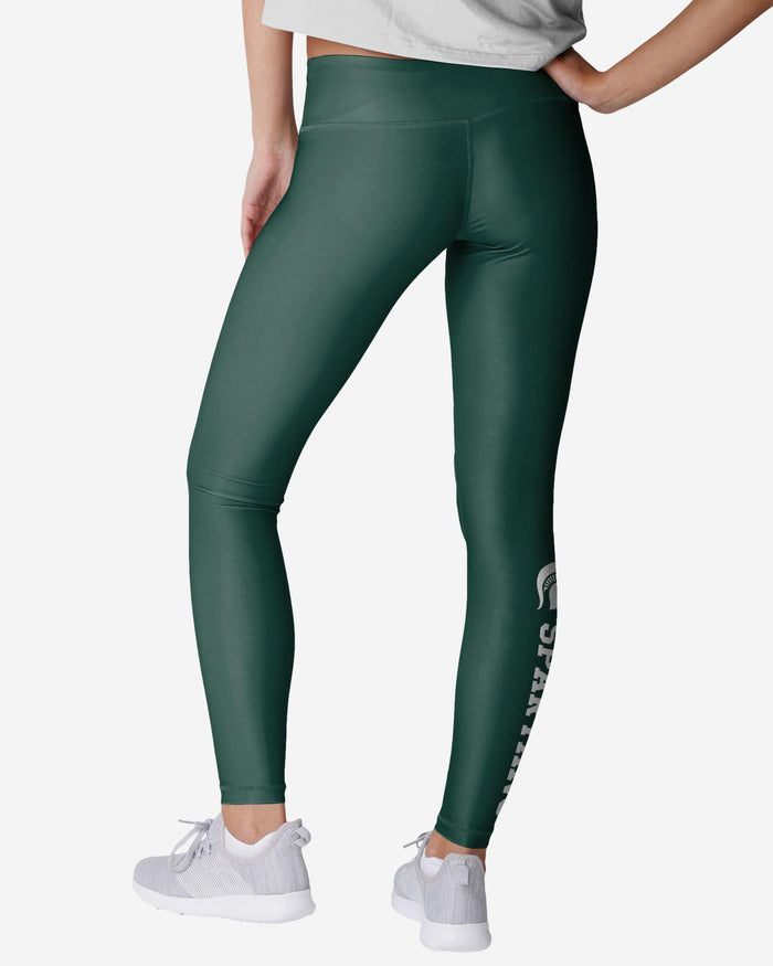 Michigan State Spartans Womens Solid Wordmark Legging FOCO - FOCO.com