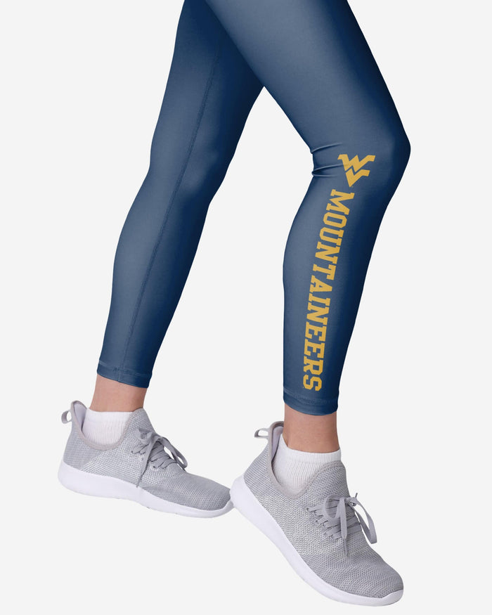 West Virginia Mountaineers Womens Solid Wordmark Legging FOCO - FOCO.com