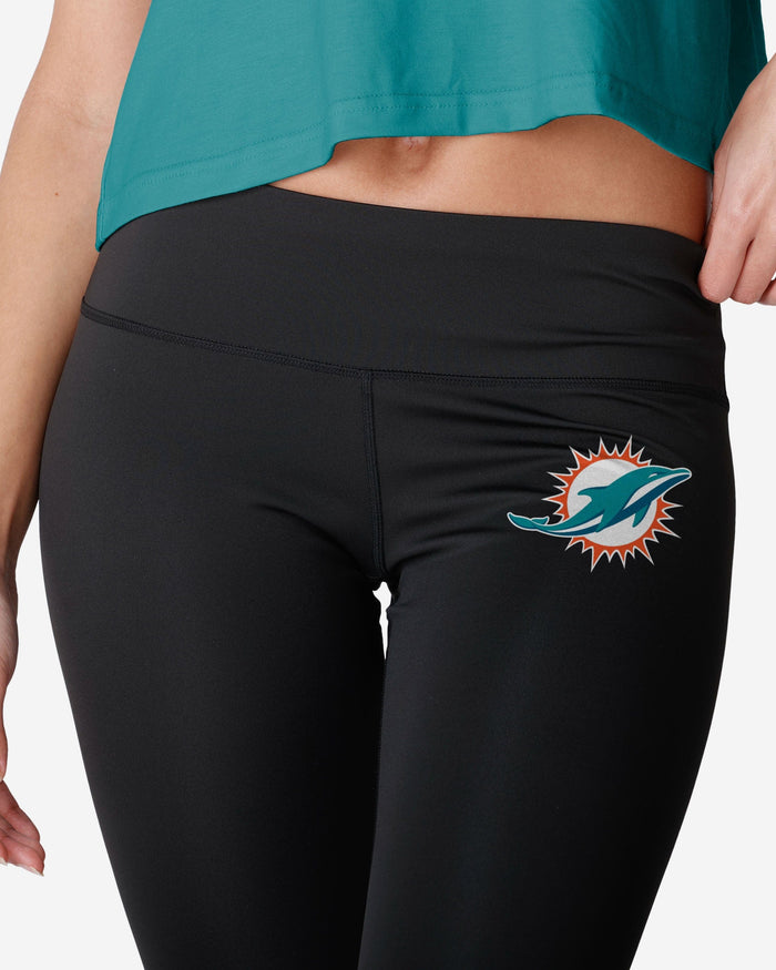 Miami Dolphins Womens Calf Logo Black Legging FOCO - FOCO.com