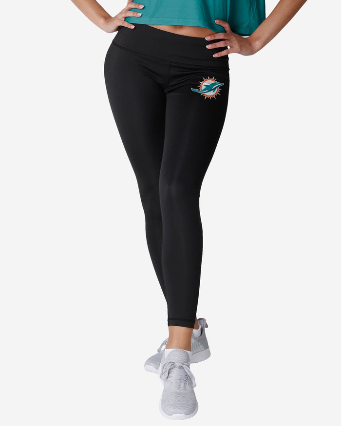 Miami Dolphins Womens Calf Logo Black Legging FOCO S - FOCO.com