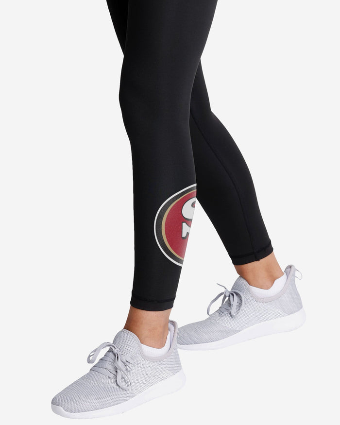 San Francisco 49ers Womens Calf Logo Black Legging FOCO - FOCO.com