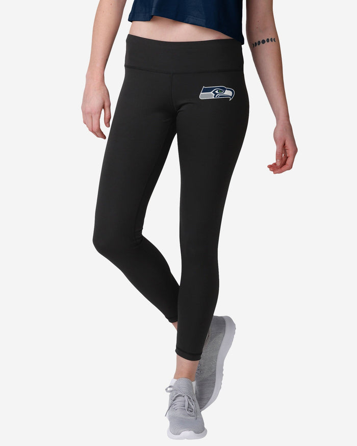 Seattle Seahawks Womens Calf Logo Black Legging FOCO S - FOCO.com