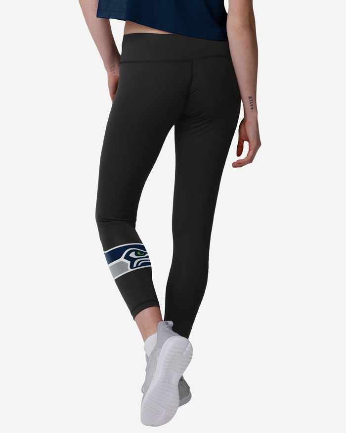 Seattle Seahawks Womens Calf Logo Black Legging FOCO - FOCO.com