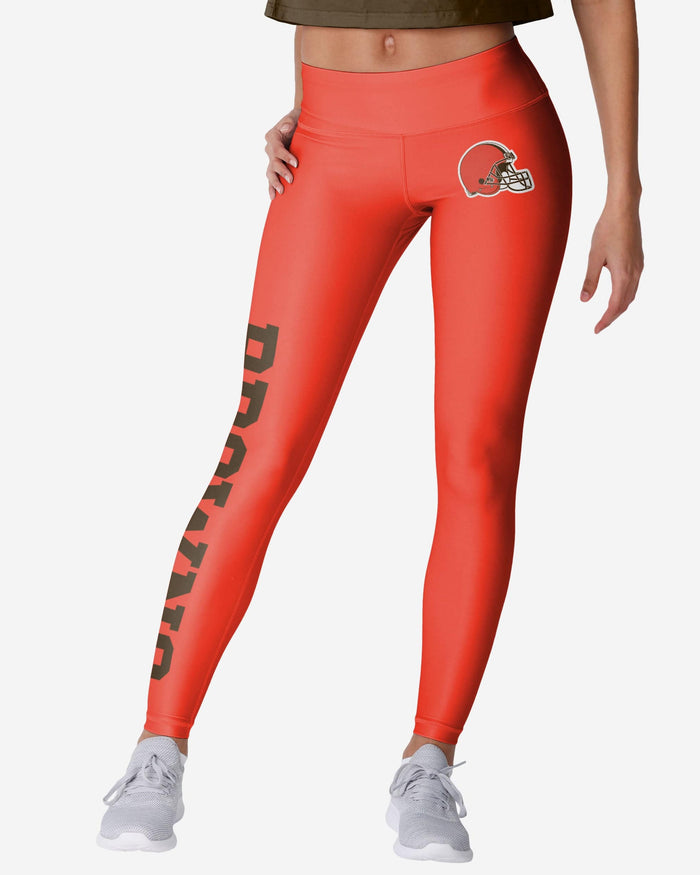 Cleveland Browns Womens Solid Big Wordmark Legging FOCO S - FOCO.com