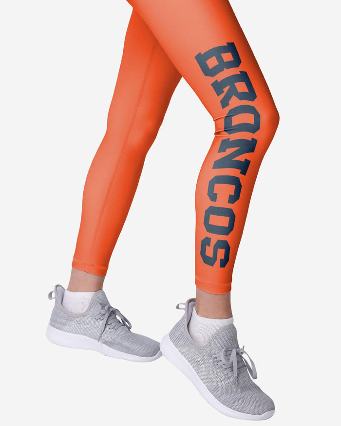 Denver Broncos Womens Solid Big Wordmark Legging FOCO - FOCO.com