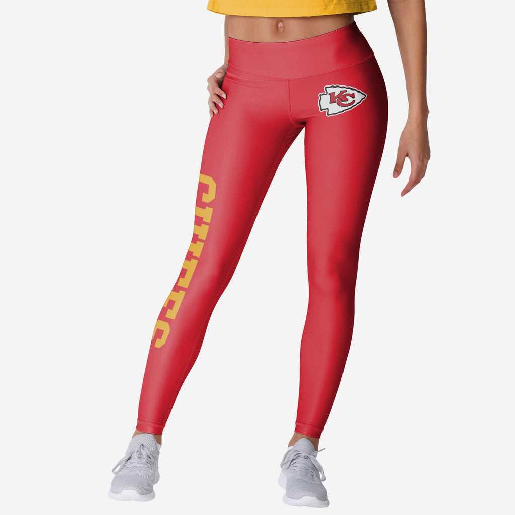 Kansas City Chiefs Womens Solid Big Wordmark Legging FOCO S - FOCO.com