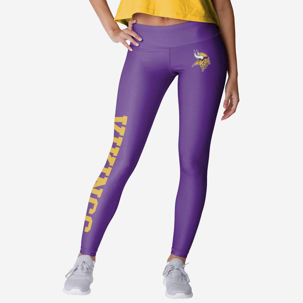 Minnesota Vikings Womens Solid Big Wordmark Legging FOCO S - FOCO.com