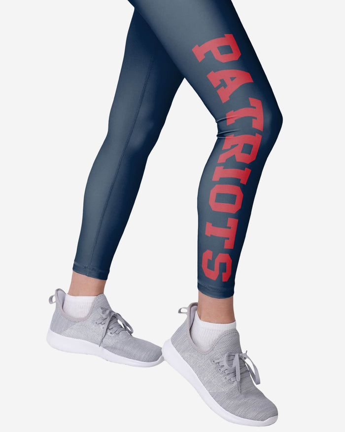 New England Patriots Womens Solid Big Wordmark Legging FOCO - FOCO.com