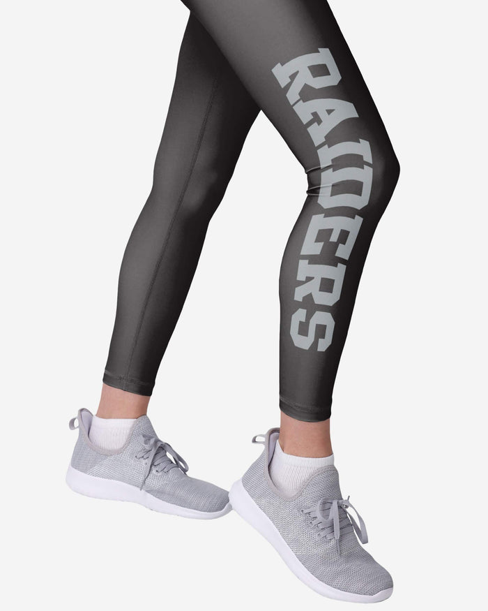 Las Vegas Raiders Womens Solid Big Wordmark Legging FOCO - FOCO.com