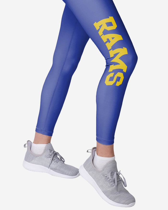 Los Angeles Rams Womens Solid Big Wordmark Legging FOCO - FOCO.com