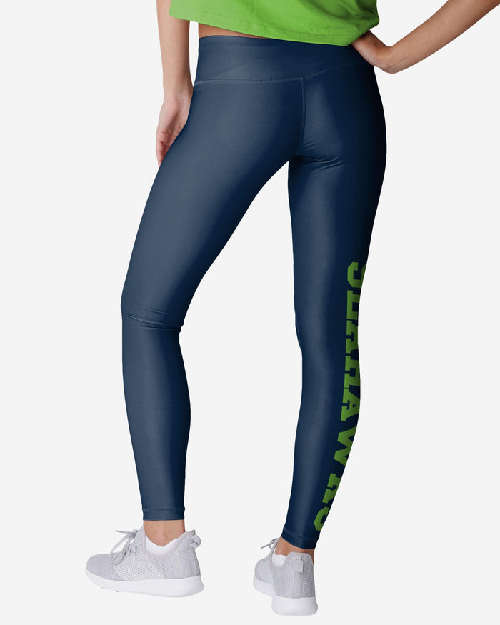 Seattle Seahawks Womens Solid Big Wordmark Legging FOCO - FOCO.com