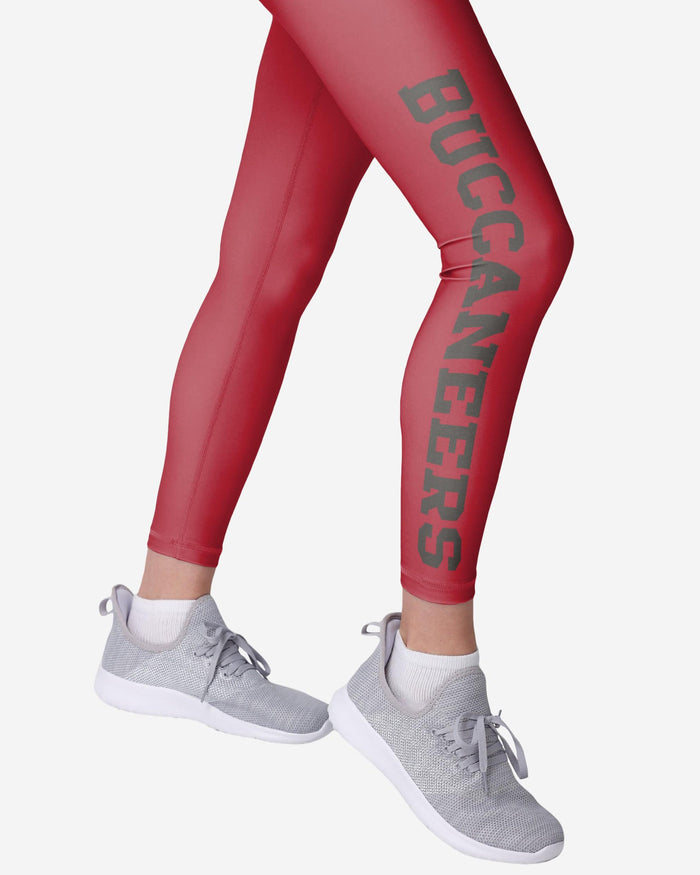 Tampa Bay Buccaneers Womens Solid Big Wordmark Legging FOCO - FOCO.com