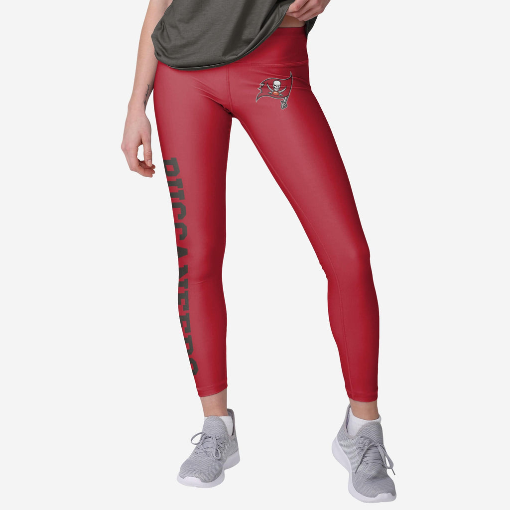 Tampa Bay Buccaneers Womens Solid Big Wordmark Legging FOCO S - FOCO.com