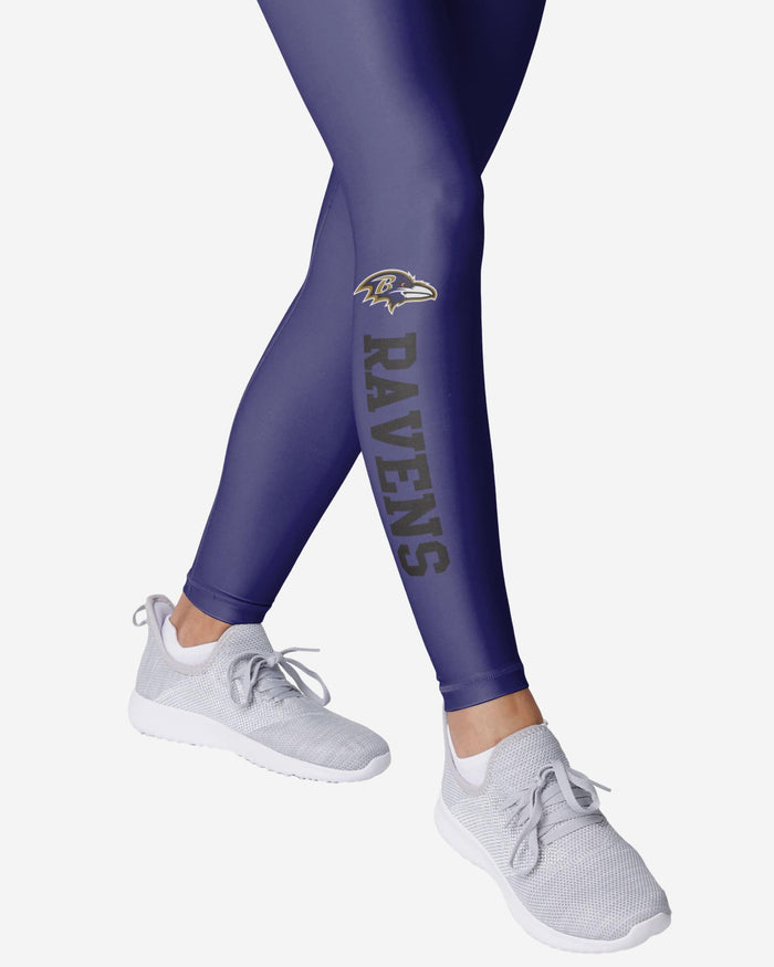 Baltimore Ravens Womens Solid Wordmark Legging FOCO - FOCO.com