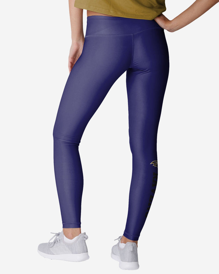 Baltimore Ravens Womens Solid Wordmark Legging FOCO - FOCO.com