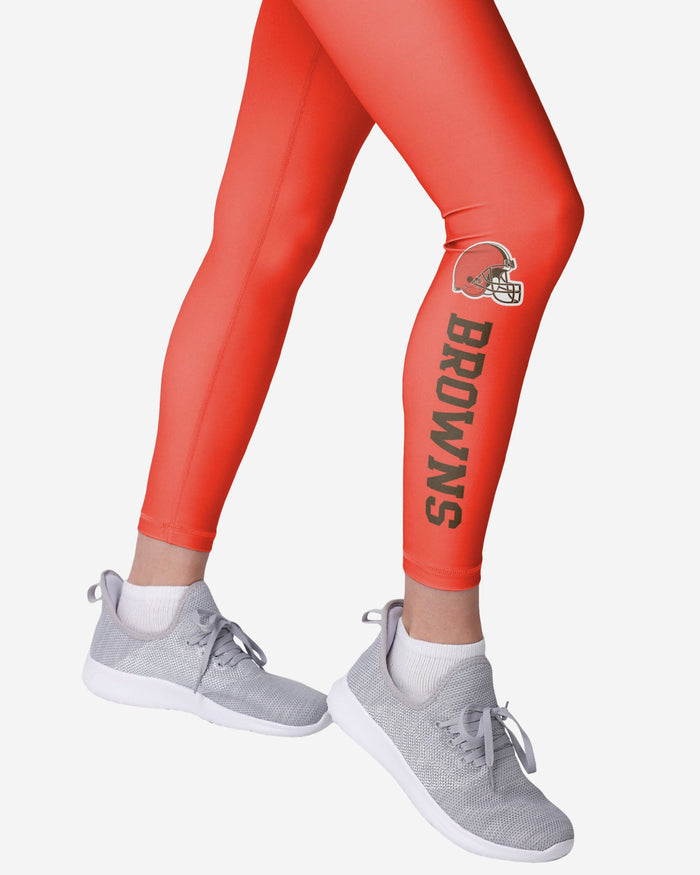 Cleveland Browns Womens Solid Wordmark Legging FOCO - FOCO.com