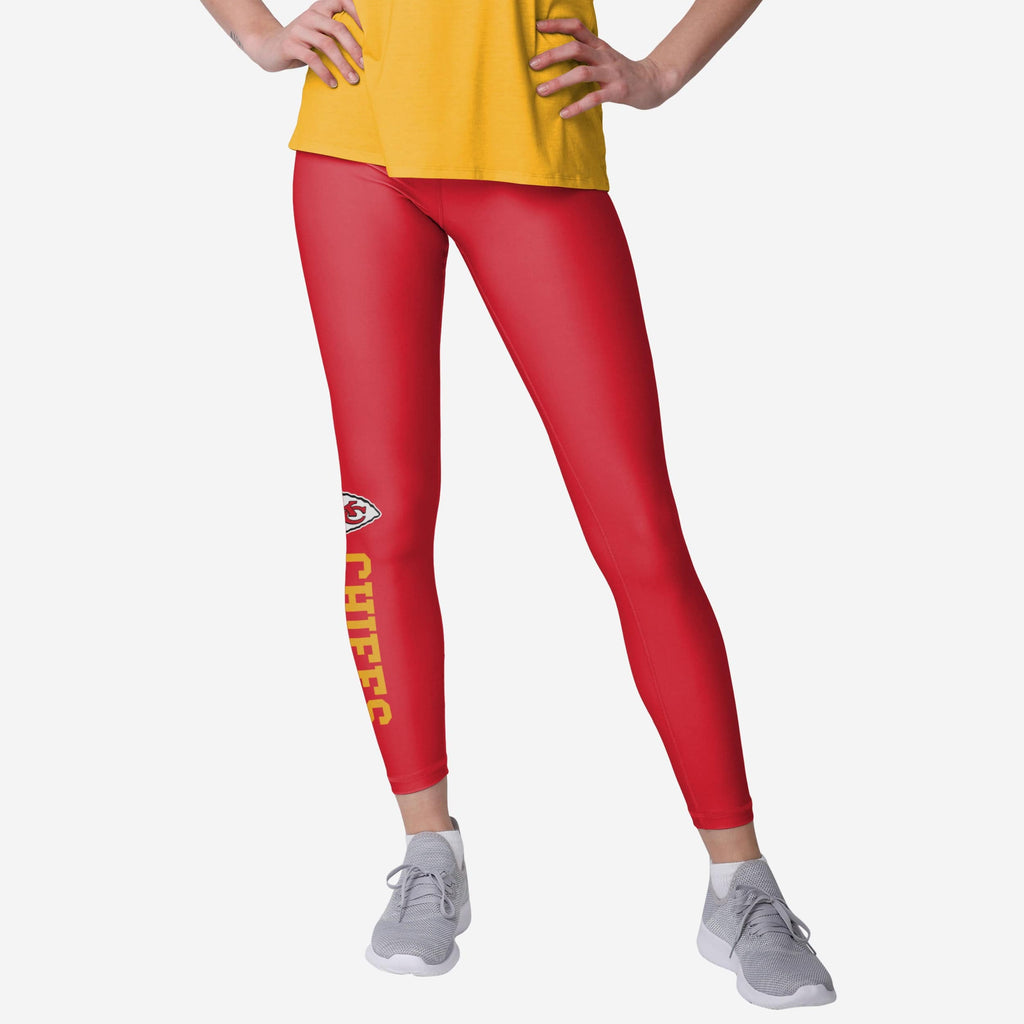 Kansas City Chiefs Womens Solid Wordmark Legging FOCO S - FOCO.com