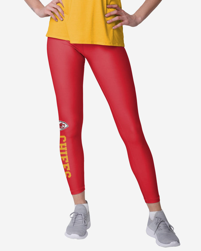 Kansas City Chiefs Womens Solid Wordmark Legging FOCO S - FOCO.com