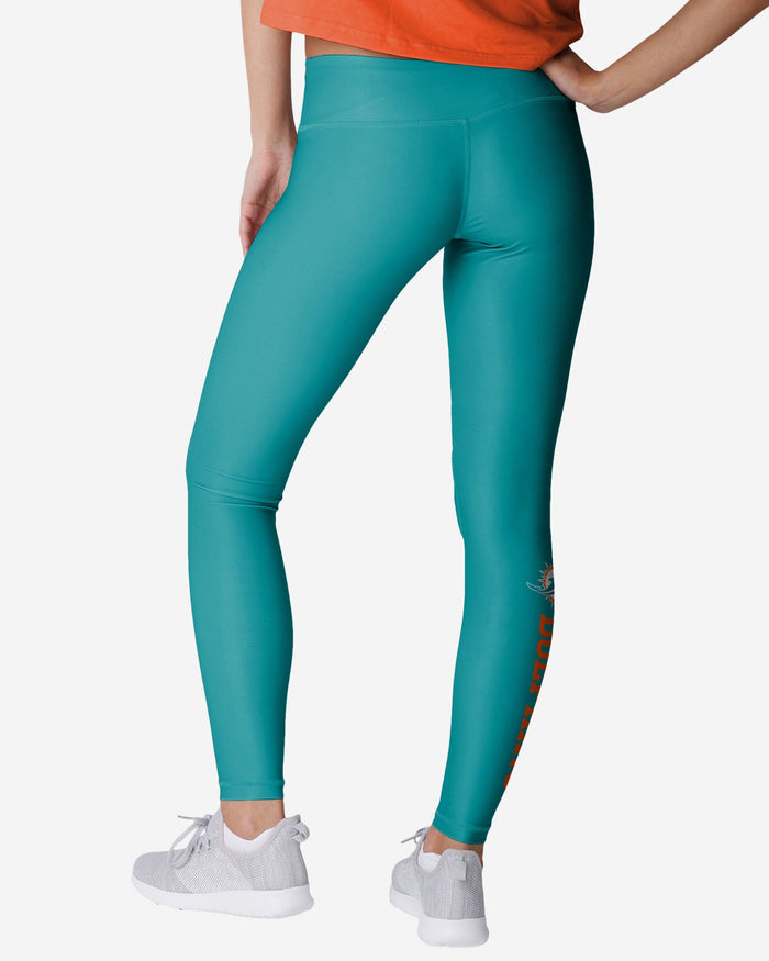 Miami Dolphins Womens Solid Wordmark Legging FOCO - FOCO.com