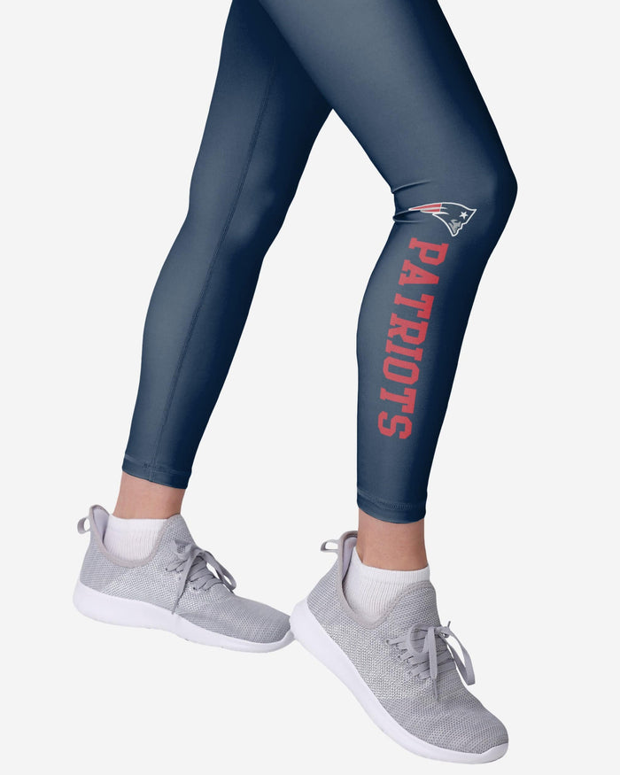 New England Patriots Womens Solid Wordmark Legging FOCO - FOCO.com