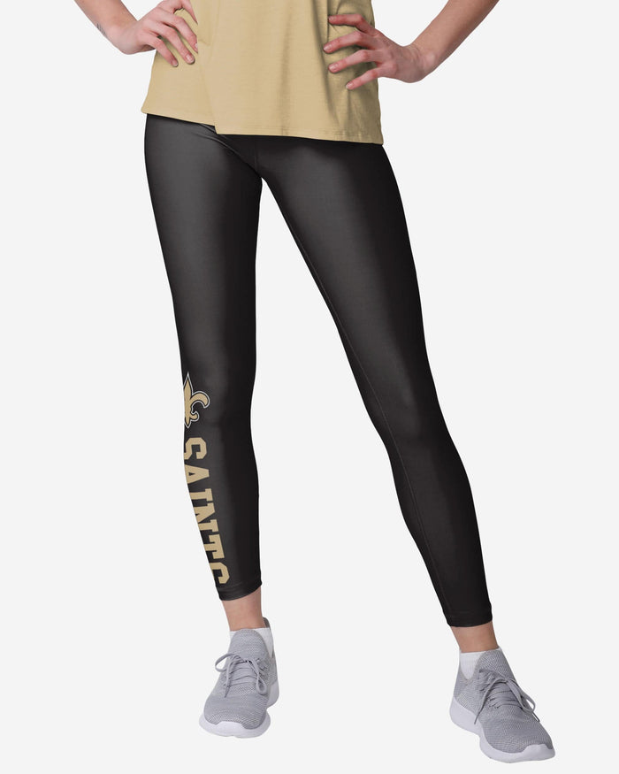 New Orleans Saints Womens Solid Wordmark Legging FOCO S - FOCO.com