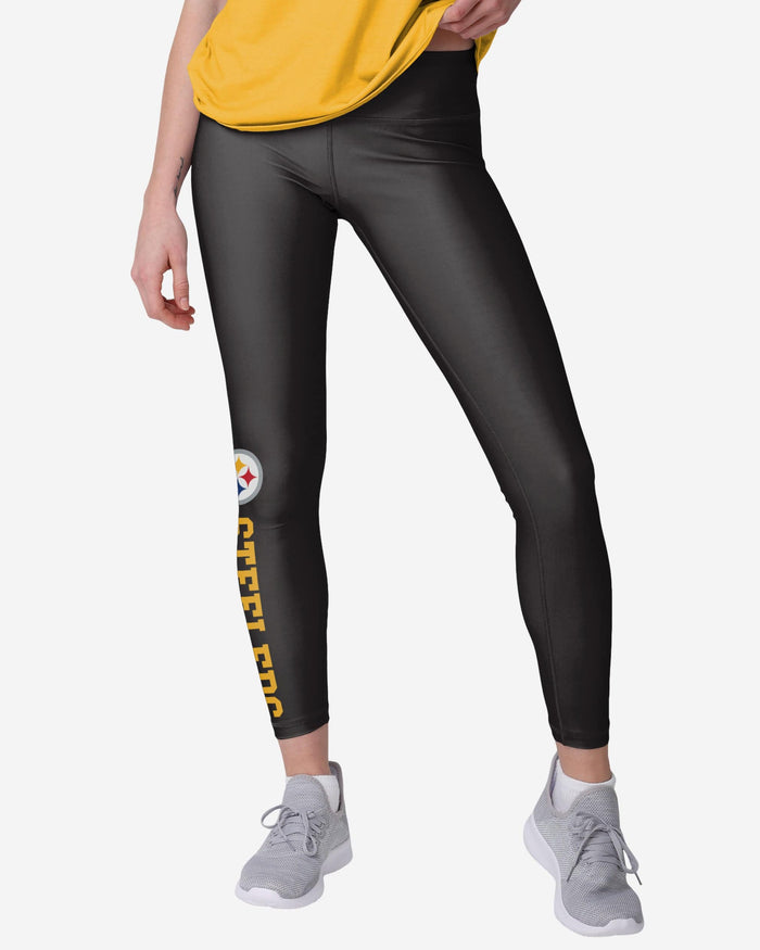 Pittsburgh Steelers Womens Solid Wordmark Legging FOCO S - FOCO.com