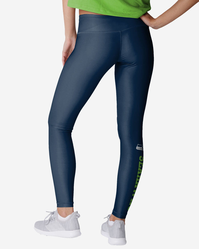 Seattle Seahawks Womens Solid Wordmark Legging FOCO - FOCO.com