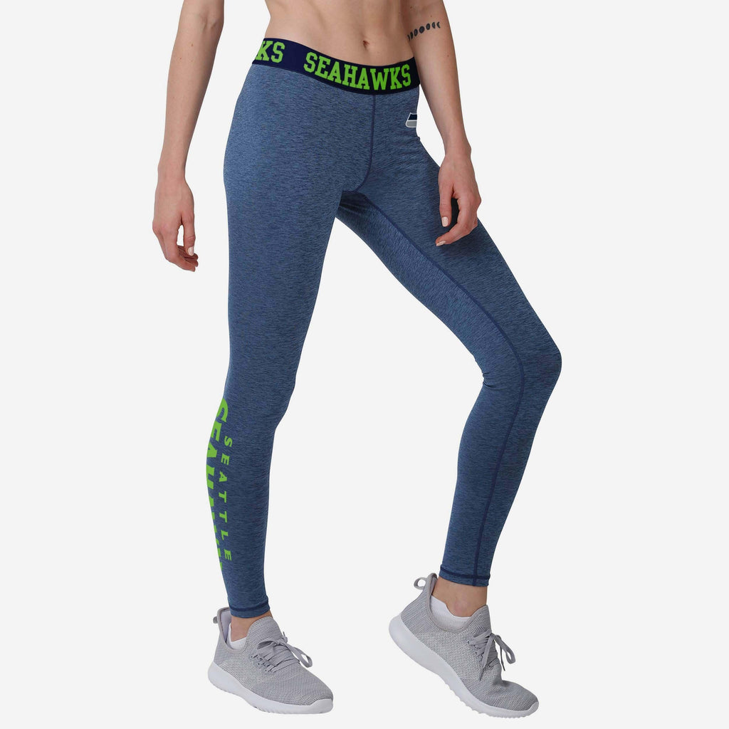 Seattle Seahawks Womens Team Color Static Legging FOCO S - FOCO.com