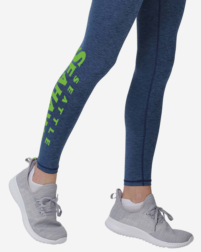 Seattle Seahawks Womens Team Color Static Legging FOCO - FOCO.com