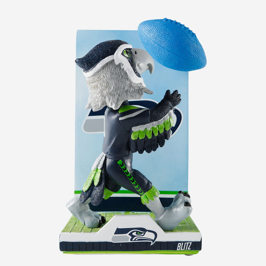 Blitz Seattle Seahawks Mascot Action Pose Light Up Ball Bobblehead FOCO - FOCO.com