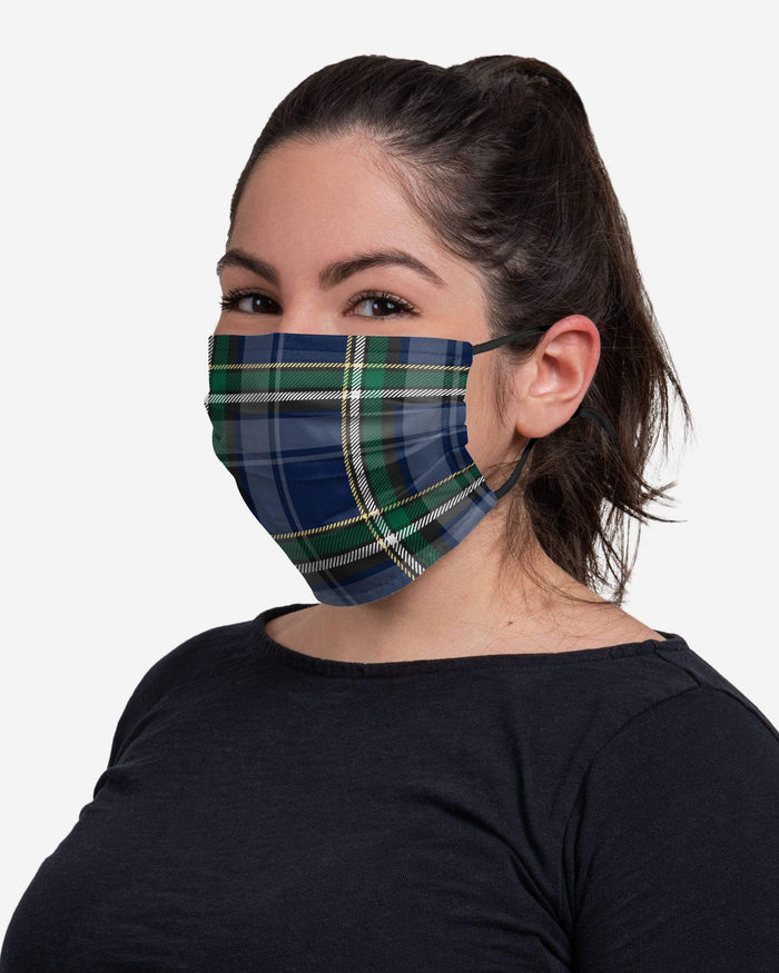 Blue Plaid Adjustable 3 Pack Face Cover FOCO - FOCO.com